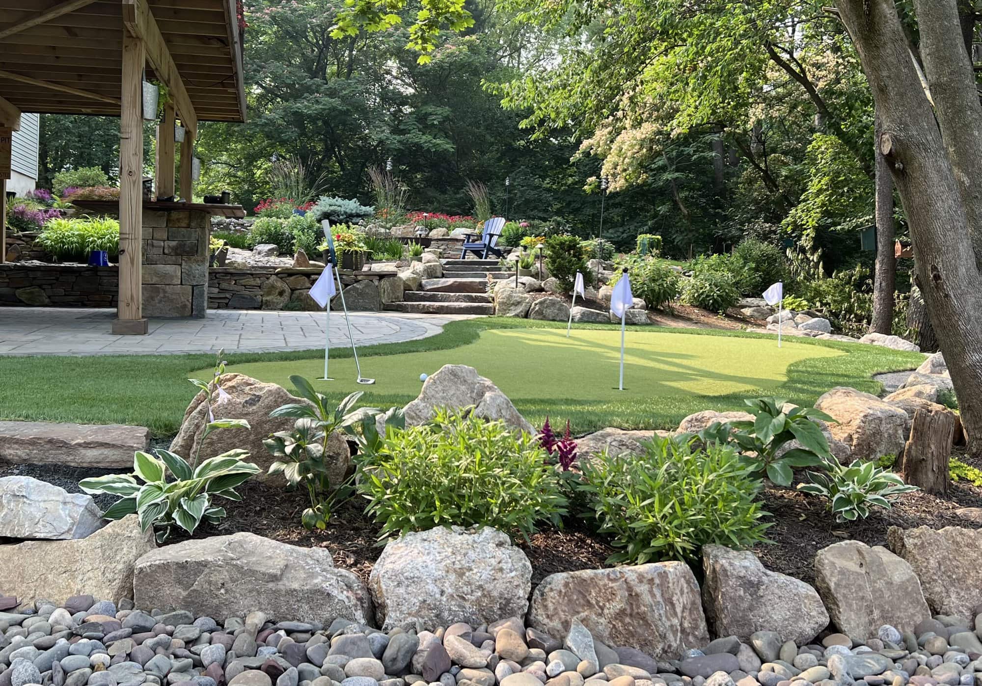 Putting green installation in Plano TX